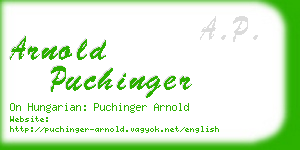 arnold puchinger business card